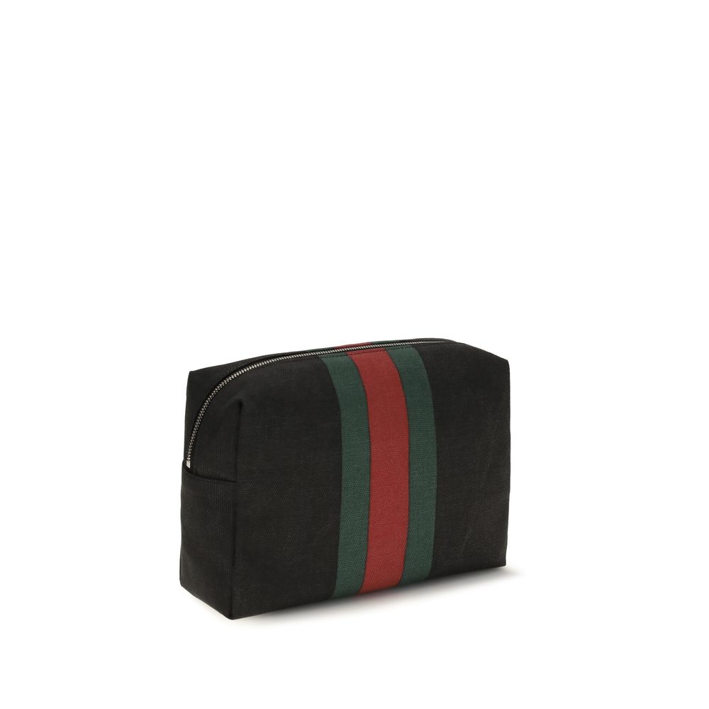 Black Fabric Shoulder Bag