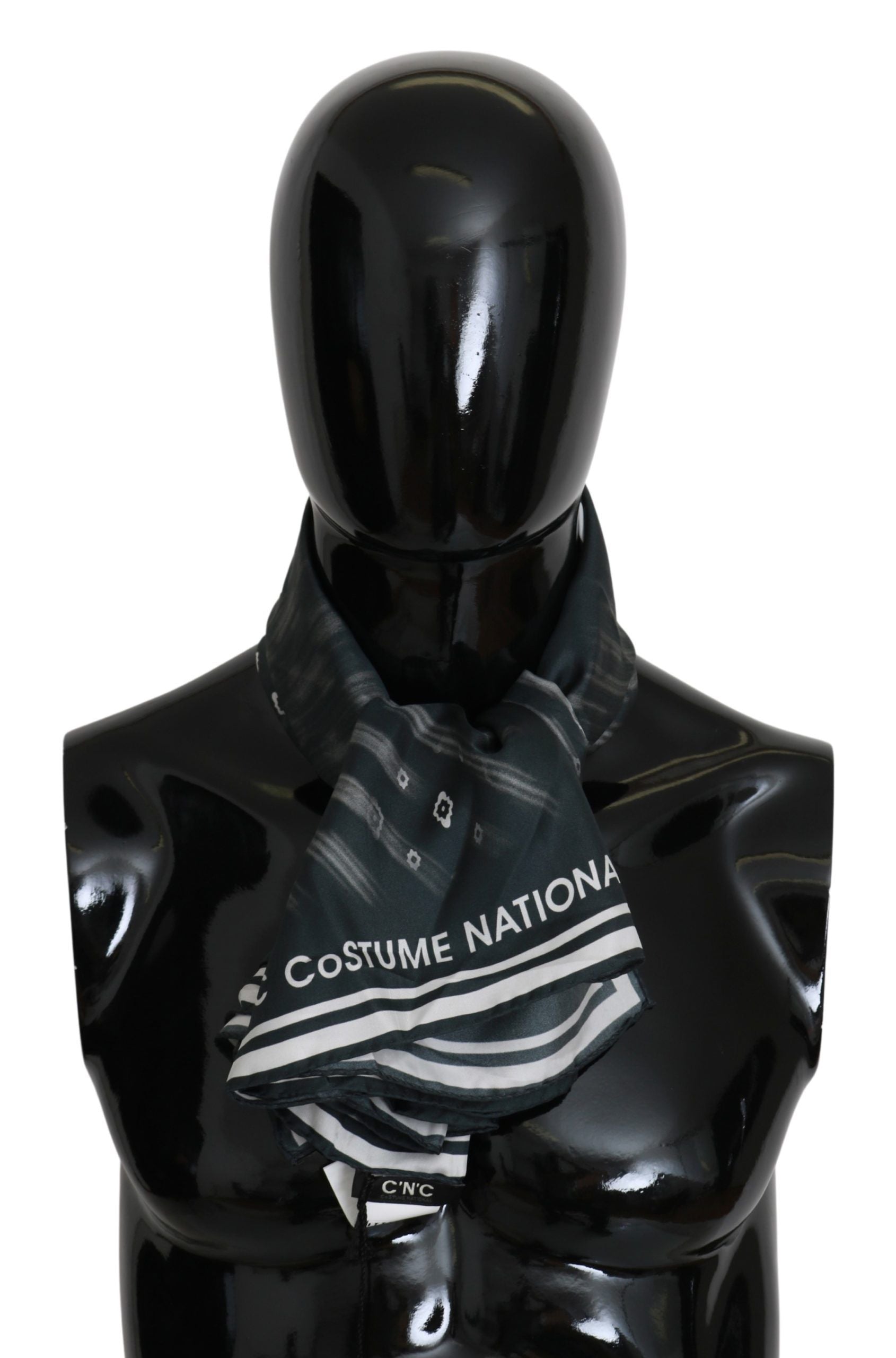 Blue Foulard Silk Women Scarf