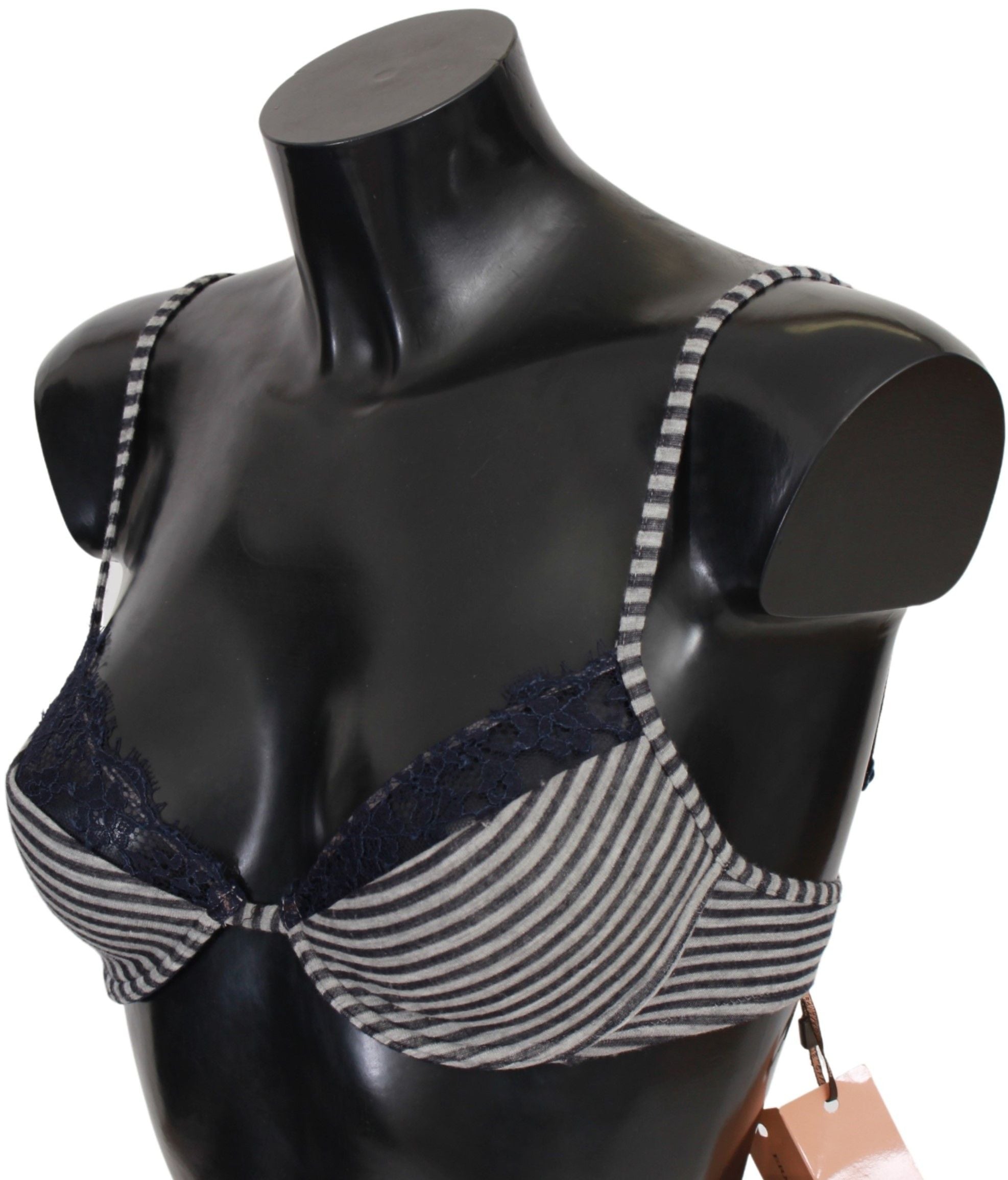 Reggiseno BH mit blauen Streifen und Spitze