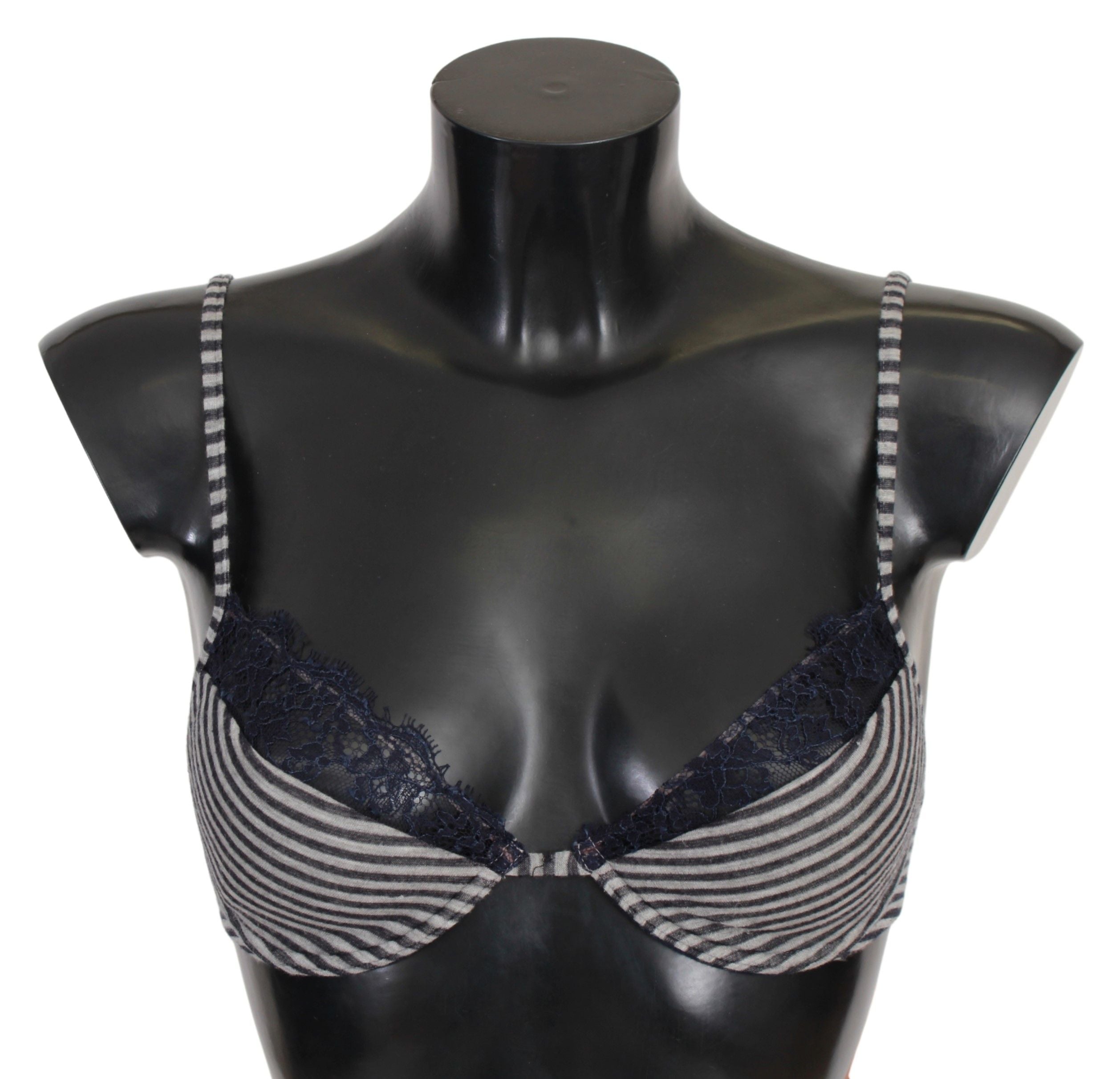 Reggiseno BH mit blauen Streifen und Spitze