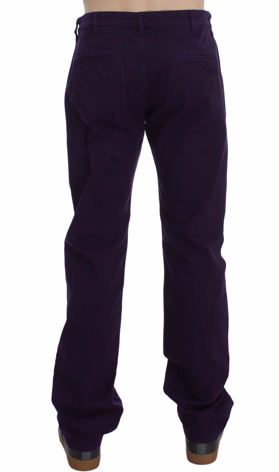 Purple Cotton Stretch Purple Fit Pants
