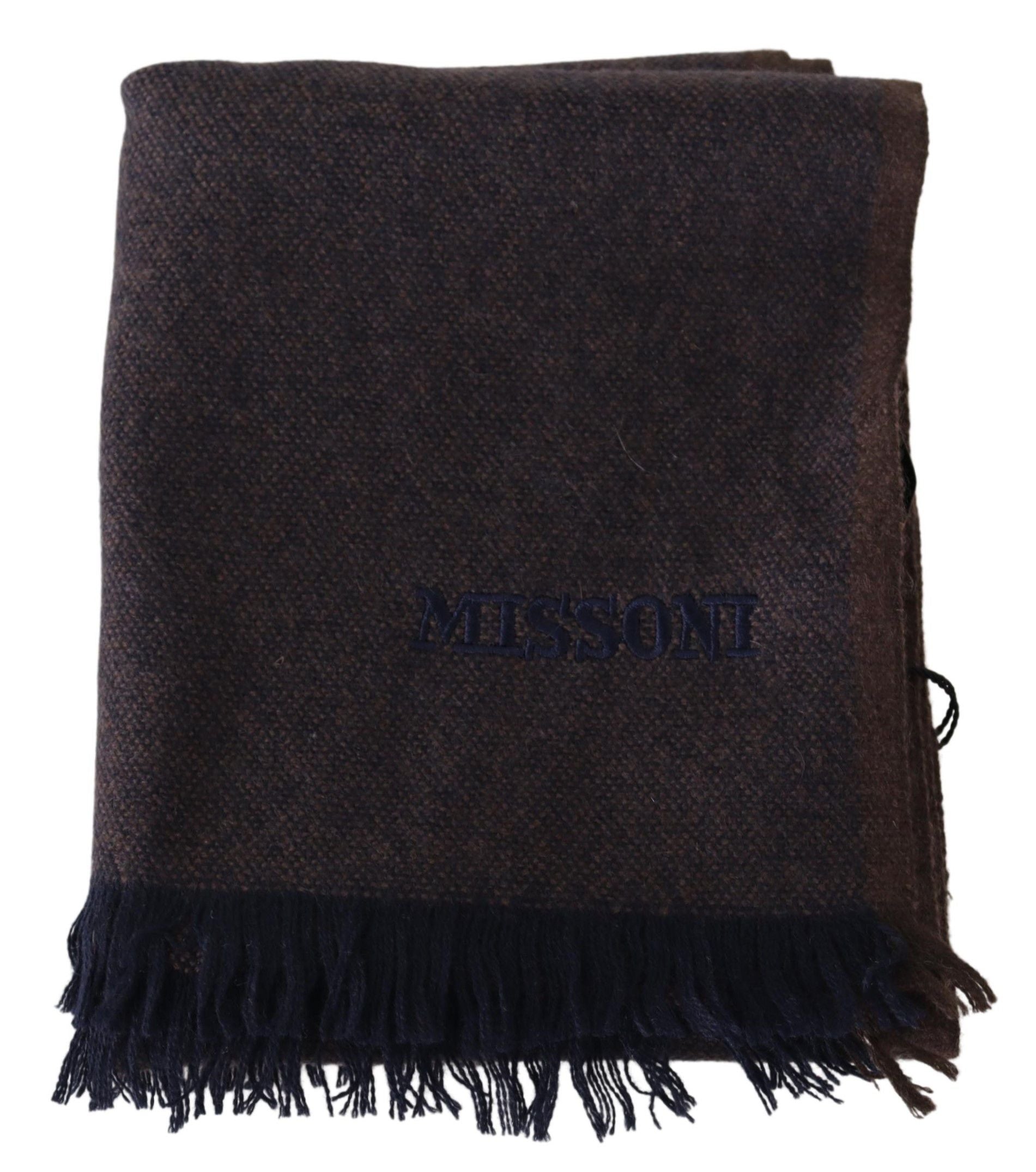 Brown 100% Cashmere Unisex Neck Wrap Fringes Scarf