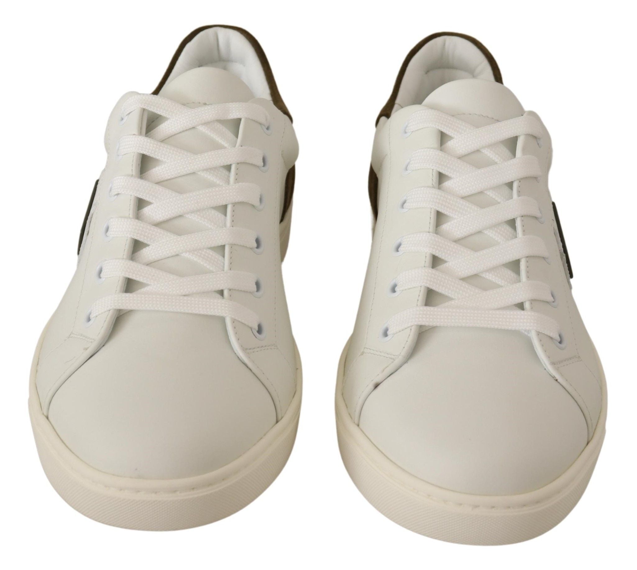 Sneakers Casual Dolce & Gabbana Homme Blanc et en Cuir et Suède