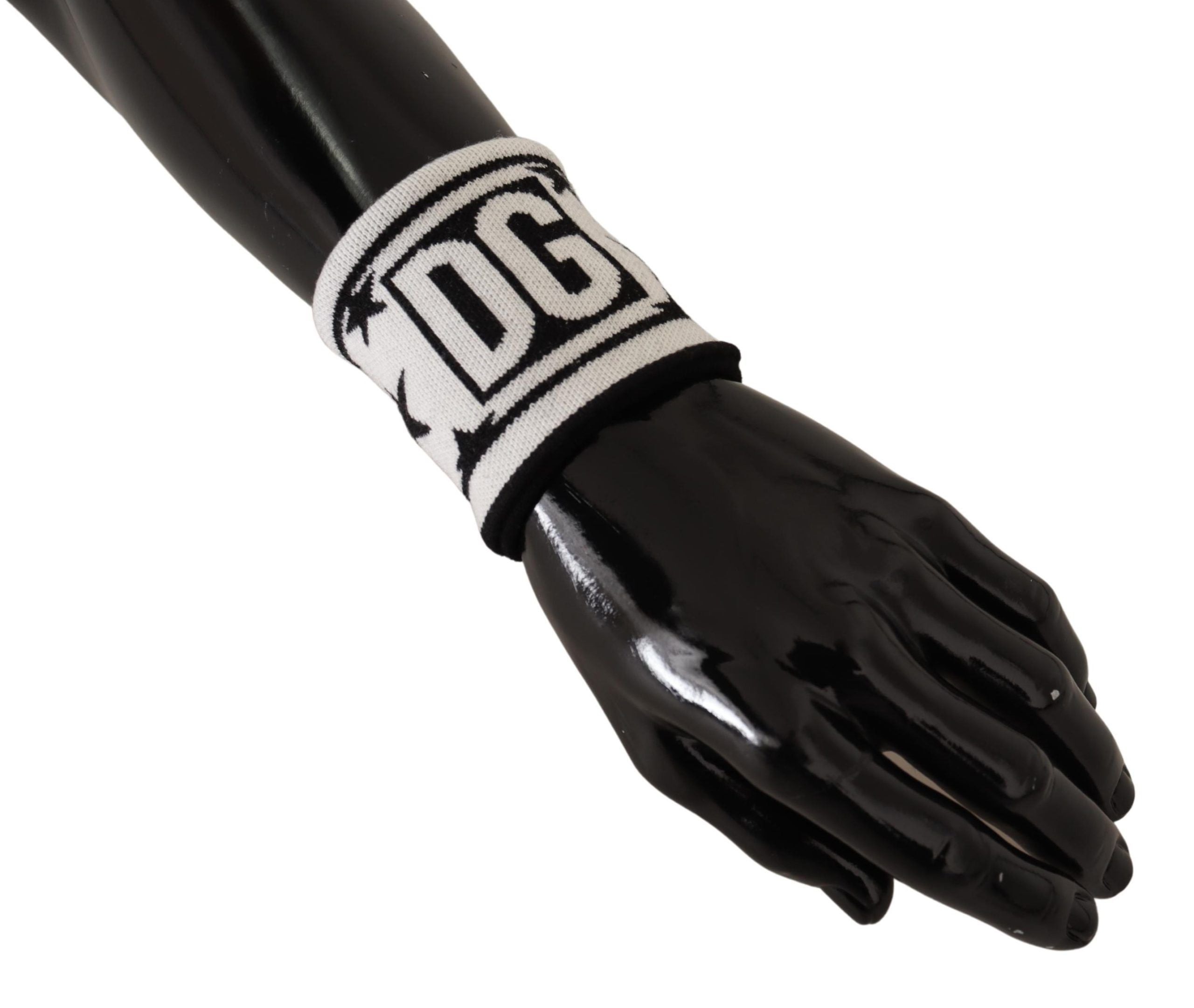 Weißes schwarzes Wolllogo #DGMILLENNIALS Armband