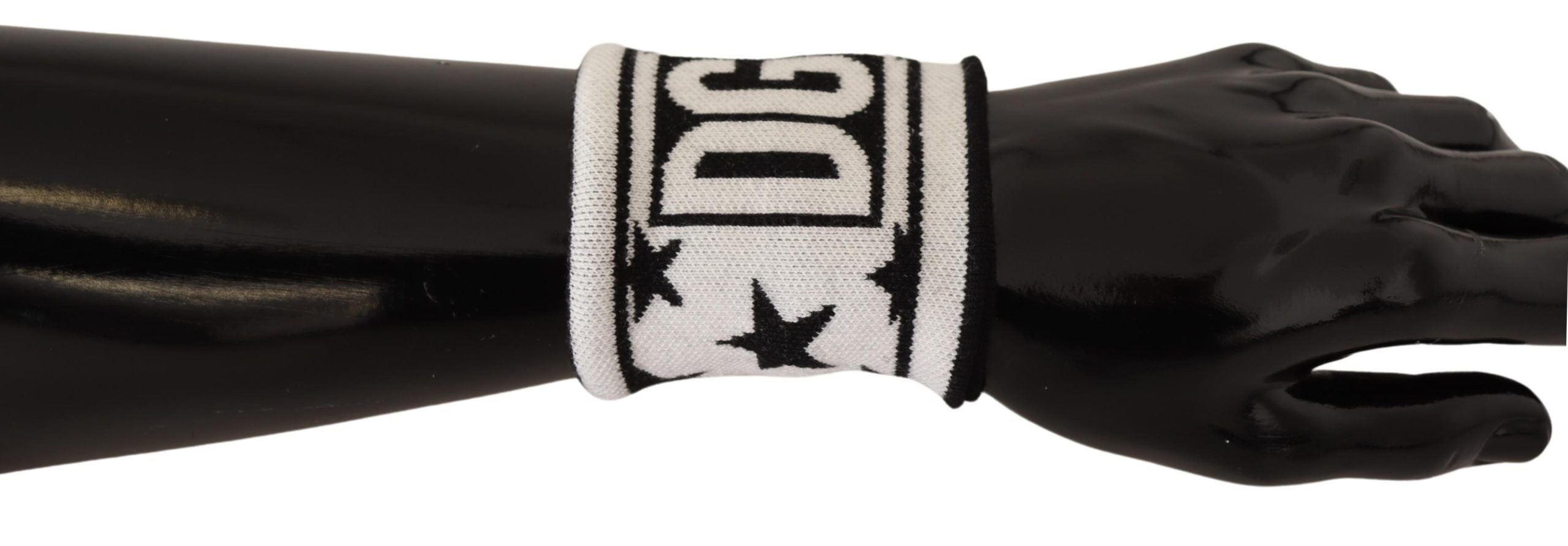 Weißes schwarzes Wolllogo #DGMILLENNIALS Armband