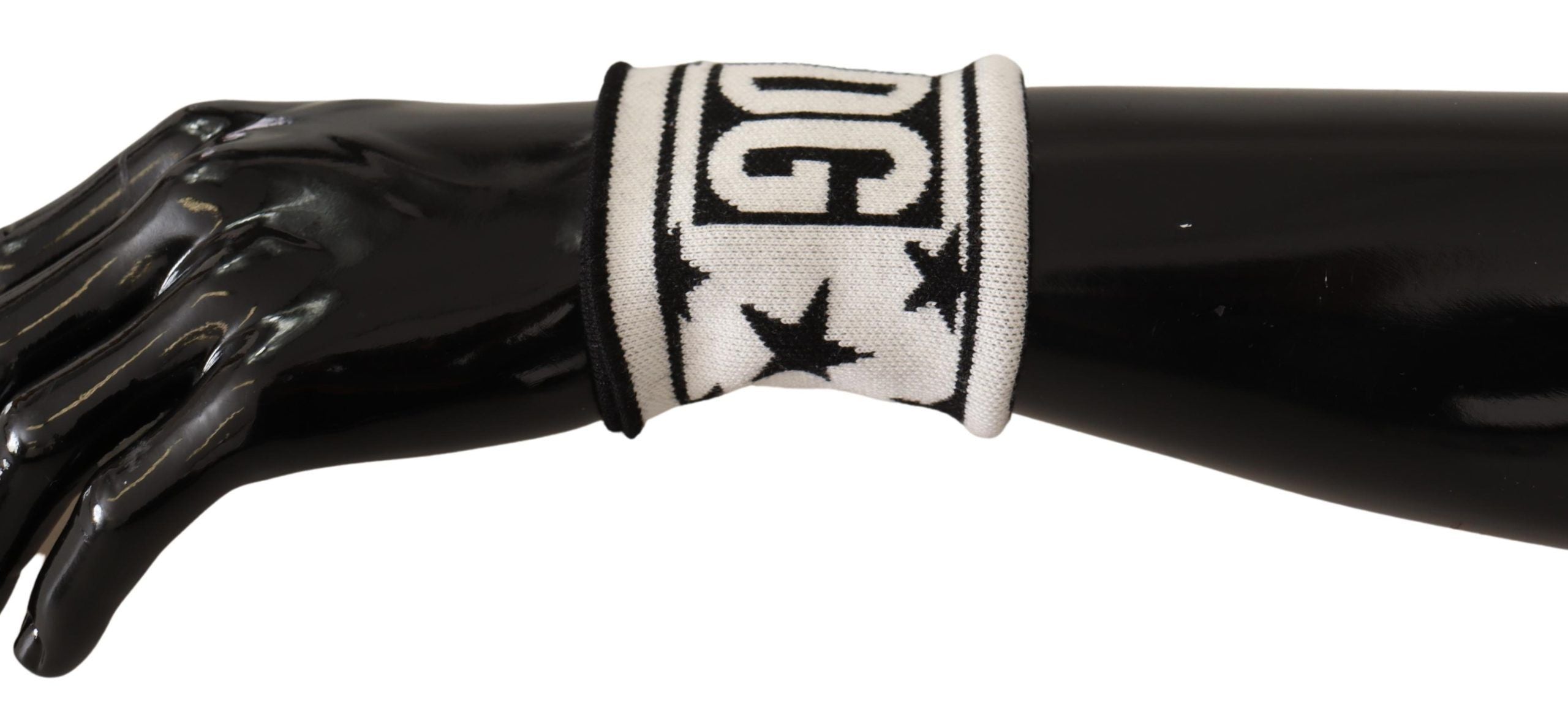 Weißes schwarzes Wolllogo #DGMILLENNIALS Armband