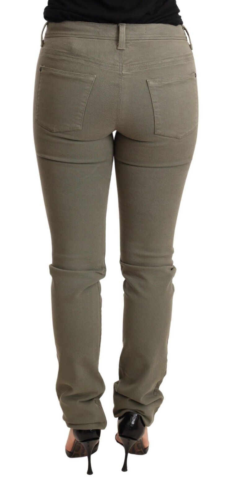 Green Low Waist Skinny Slim Trouser Cotton Jeans