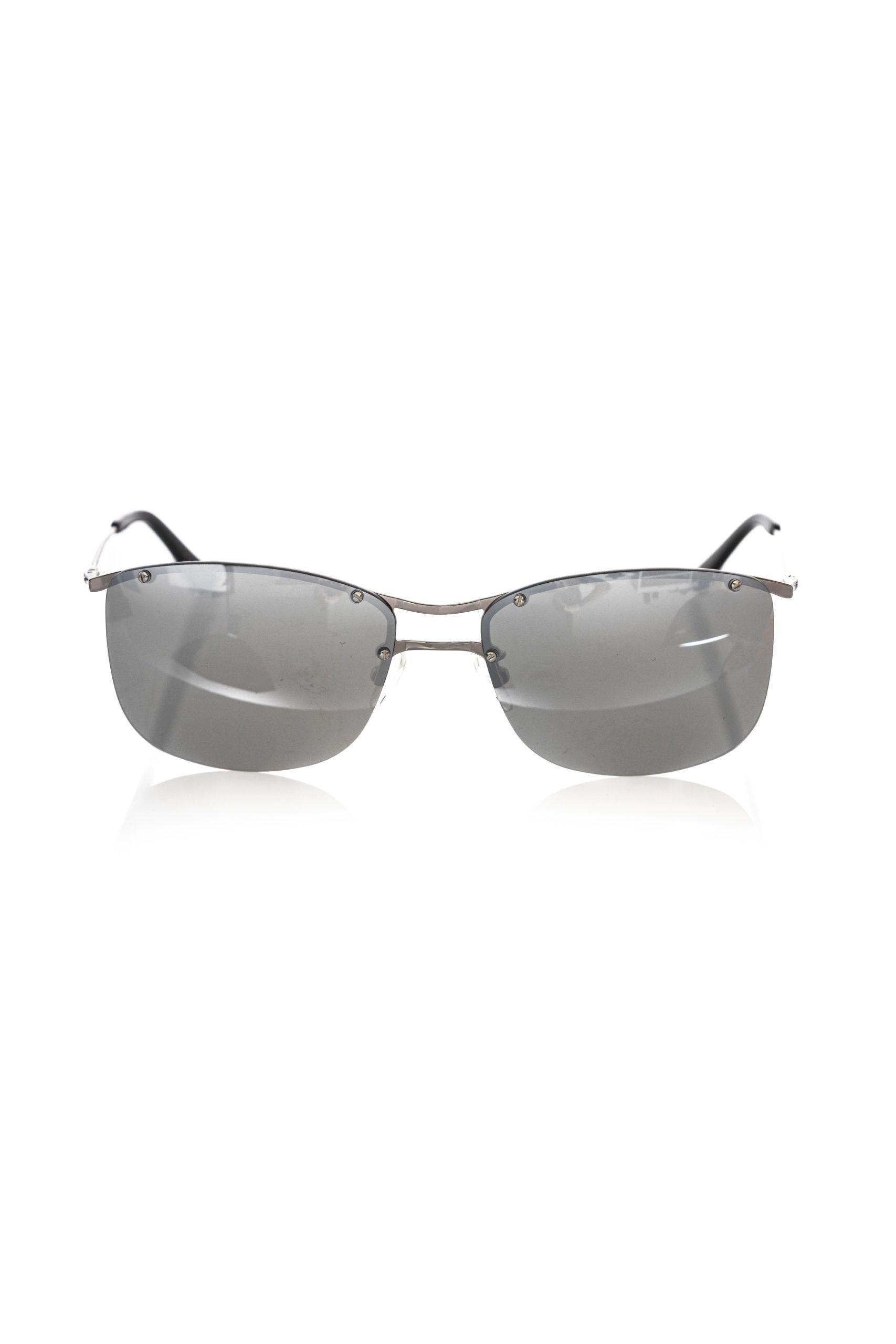 Silver Metallic Fibre Men Sunglass