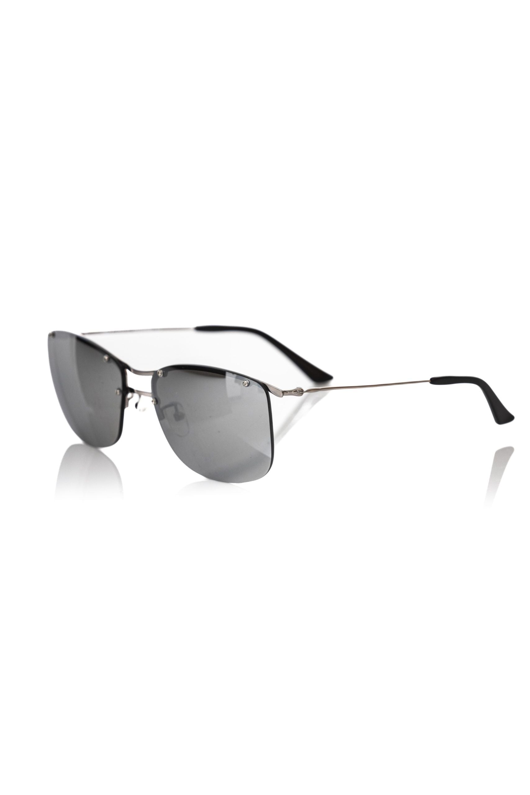 Silver Metallic Fibre Men Sunglass