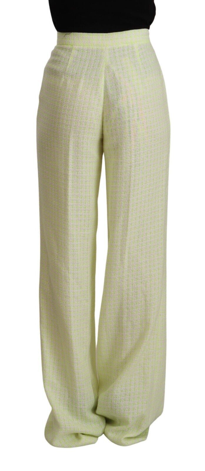 Pantalon MSGM Femme Taille Haute Jaune