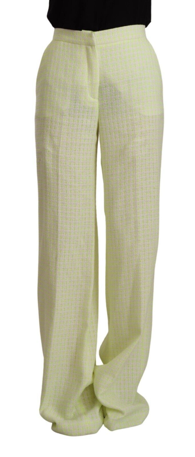 Pantalon MSGM Femme Taille Haute Jaune