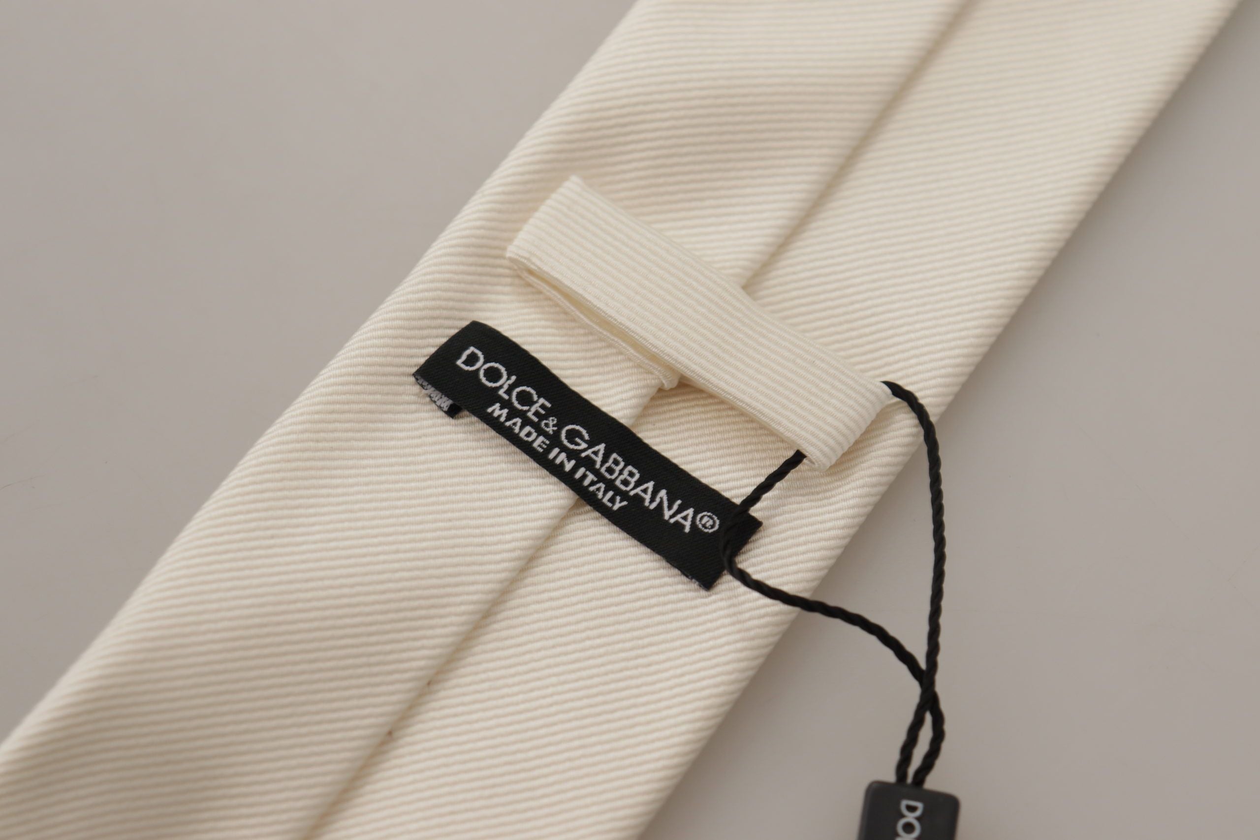 Off-White 100% Silk Slim Adjustable Accessory Necktie