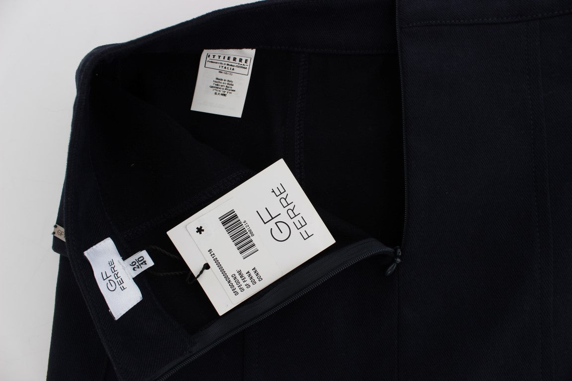 Blue Cotton Denim Mini Skirt