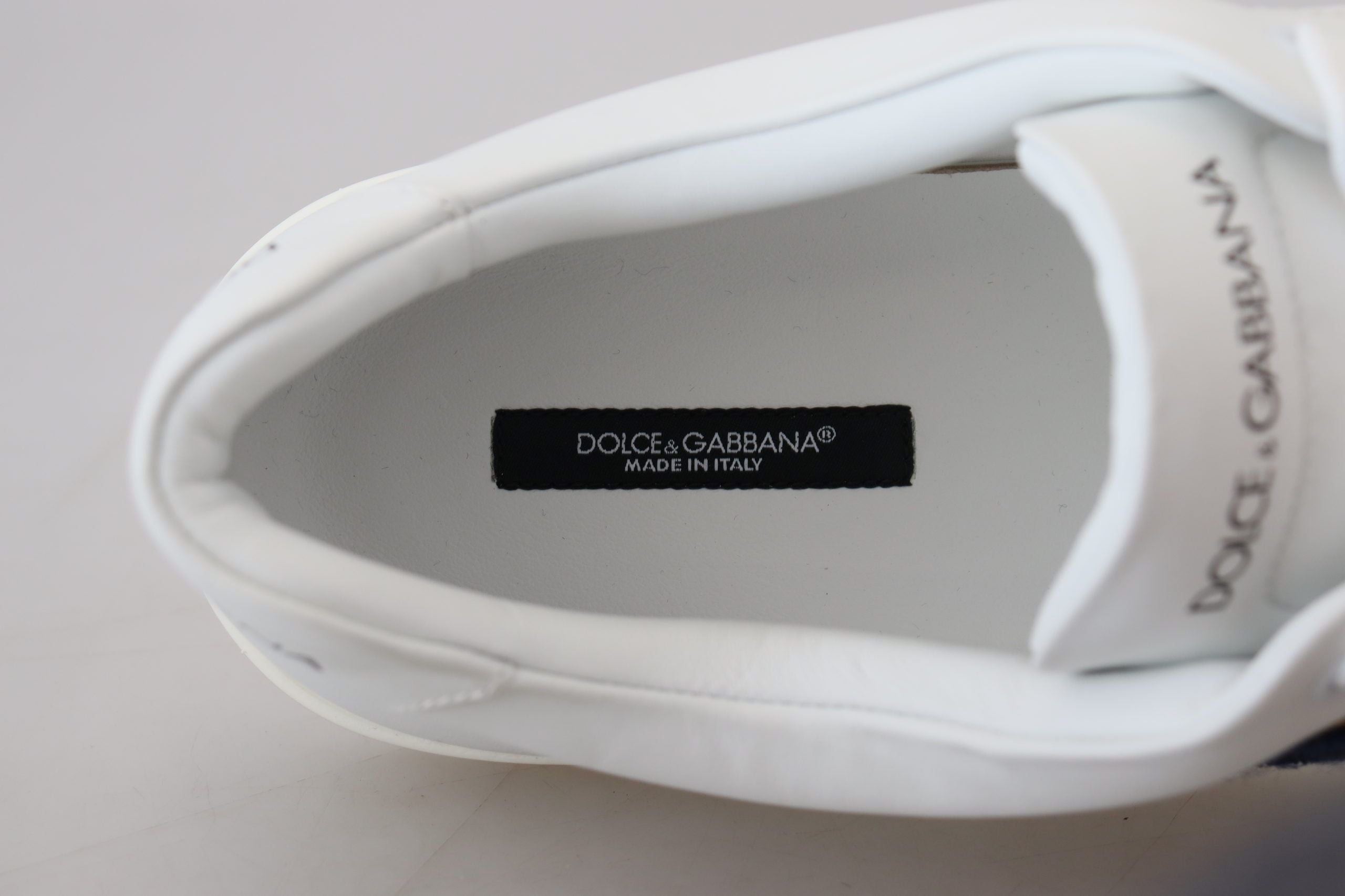 Sneakers Casual Dolce & Gabbana Homme Blanches en Cuir avec Logo DG