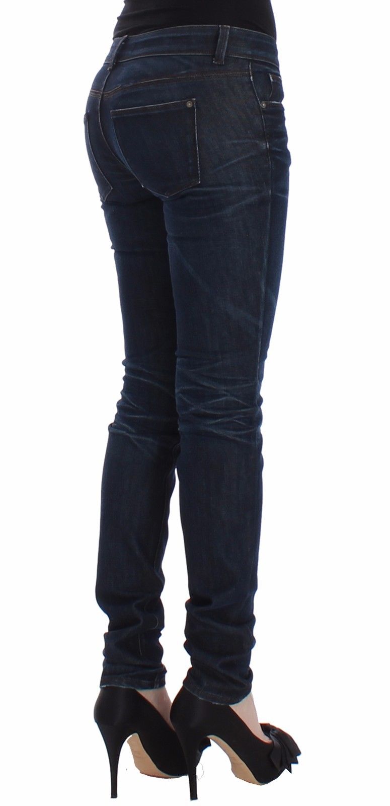 Blaue Slim-Jeans, Denim-Hose, Skinny-Leg, Stretch