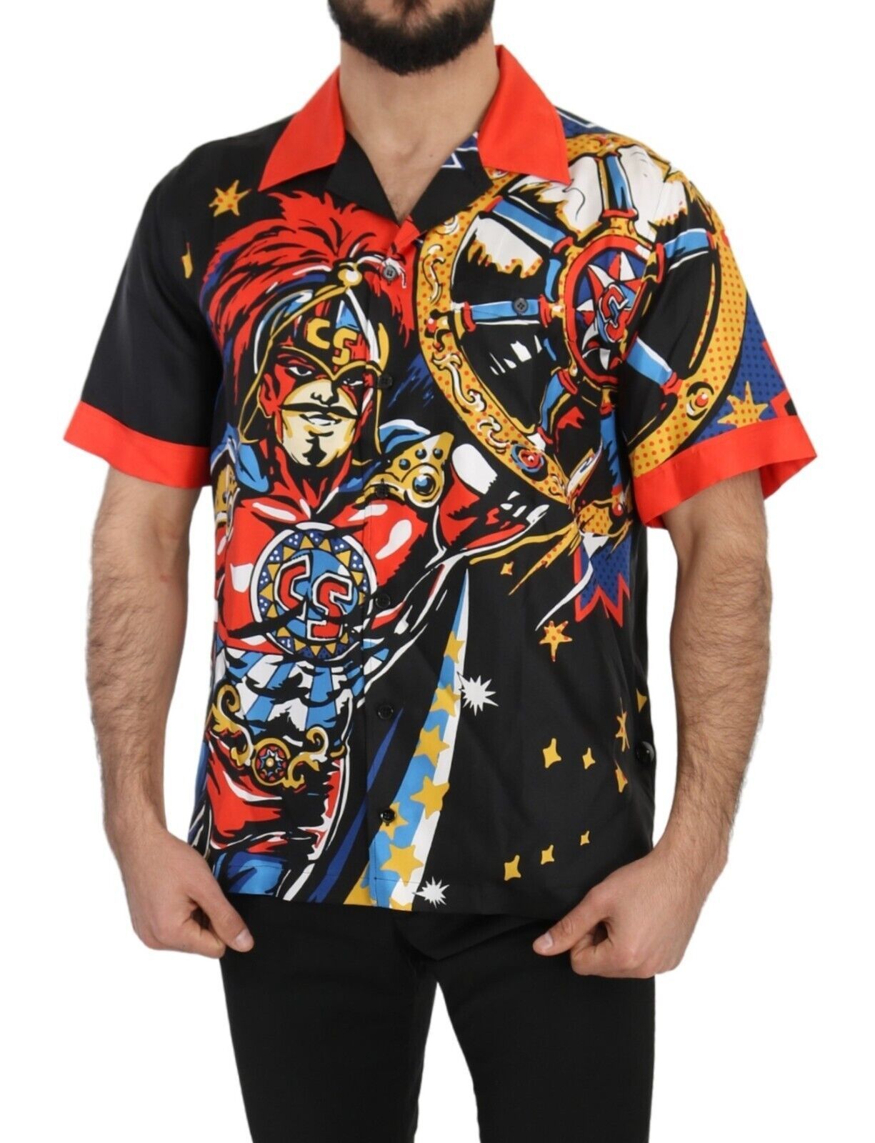 Chemise Casual Homme Multicolore à Motifs