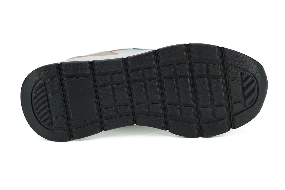 Sneakers Versace en cuir de veau Rose clair et blanc,