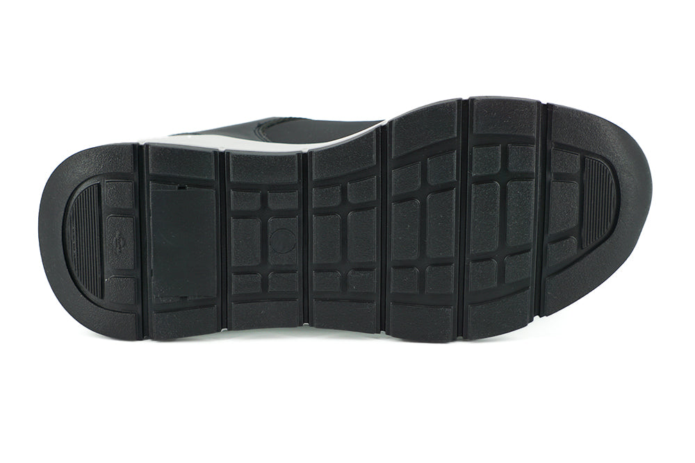 Schwarze und weiße Sneaker aus Kalbsleder