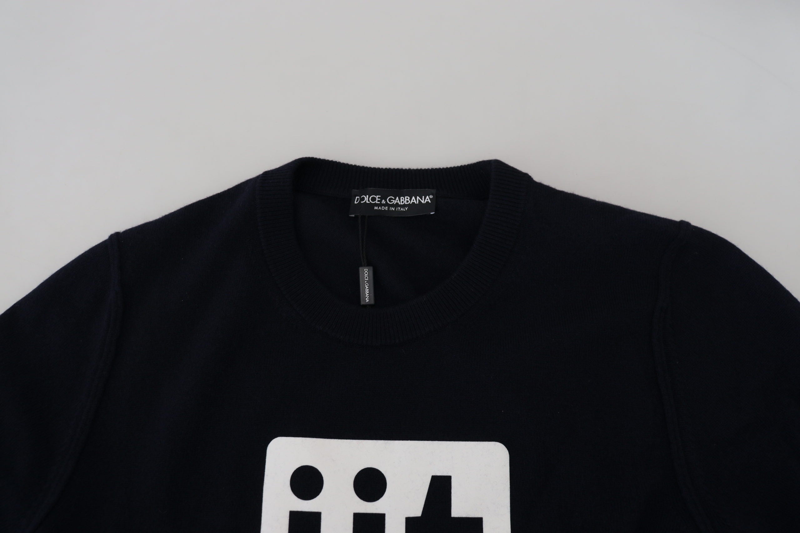 Pull Couture Homme Bleu en Cachemire Imprimé