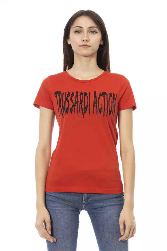 "Red Cotton Women's T-Shirt"