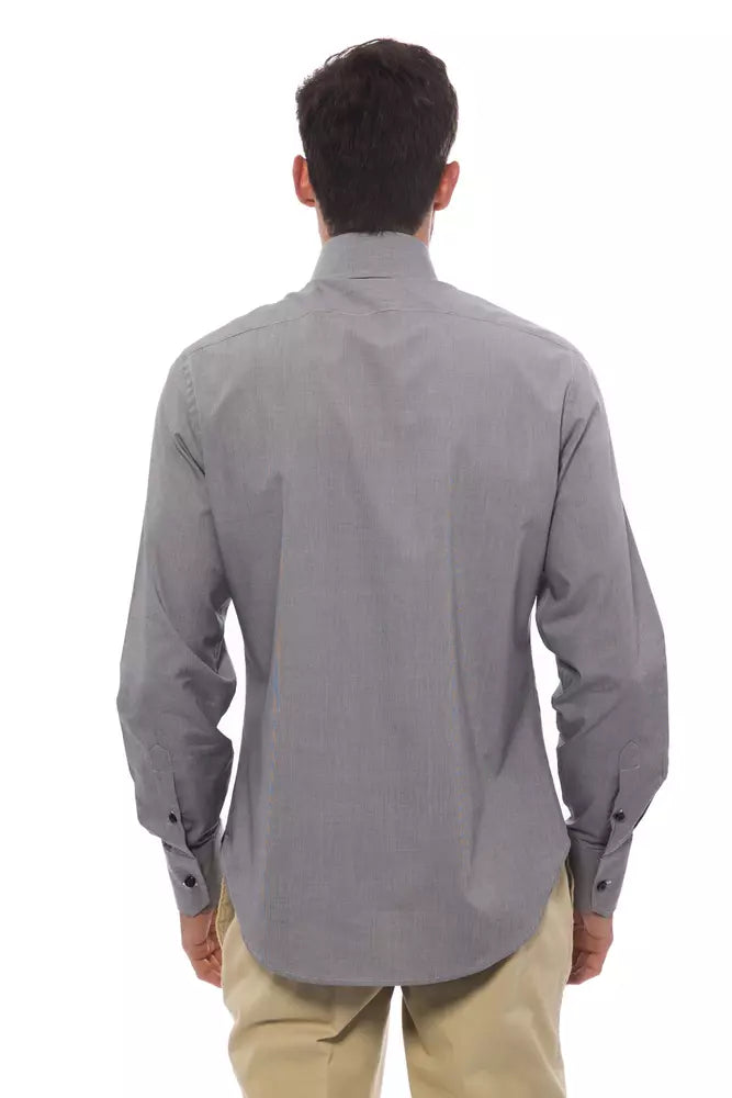 Black Cotton Men Shirt