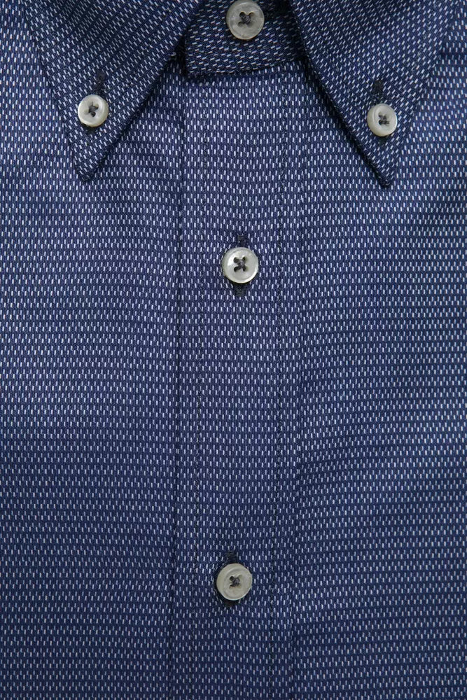 Blue Cotton Men's Shirt