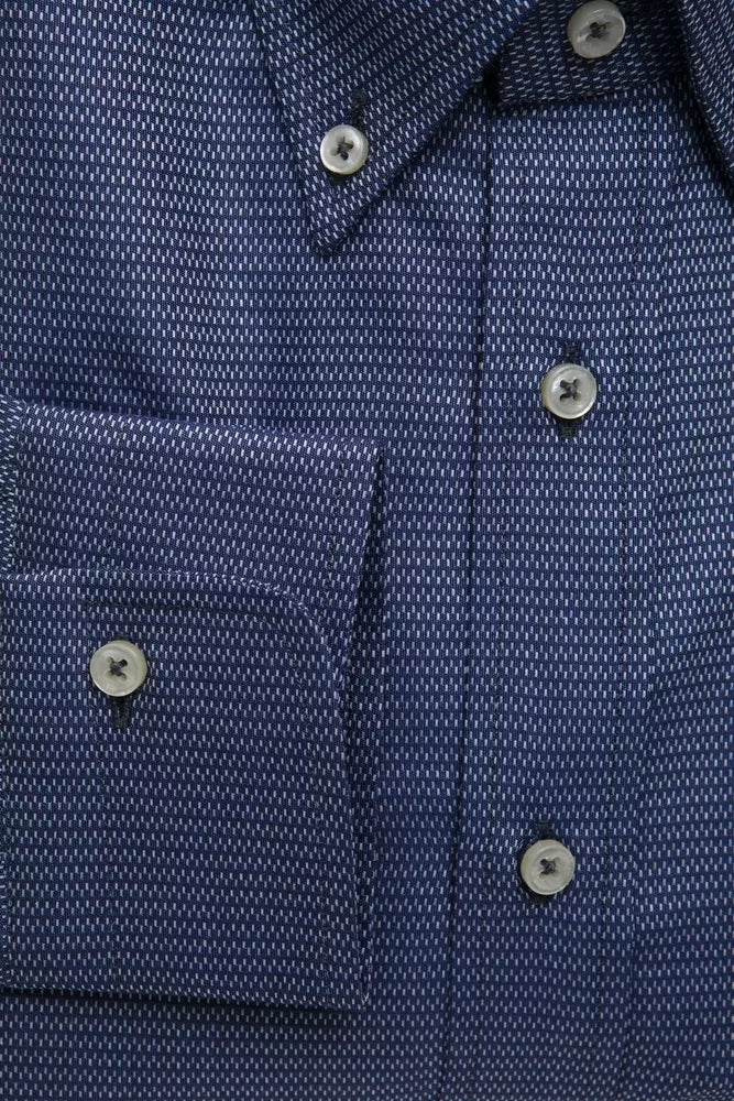 Blue Cotton Men's Shirt