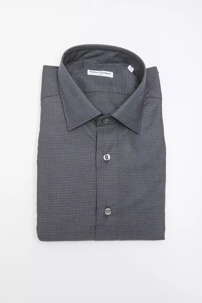 Black Cotton Men's Shirt