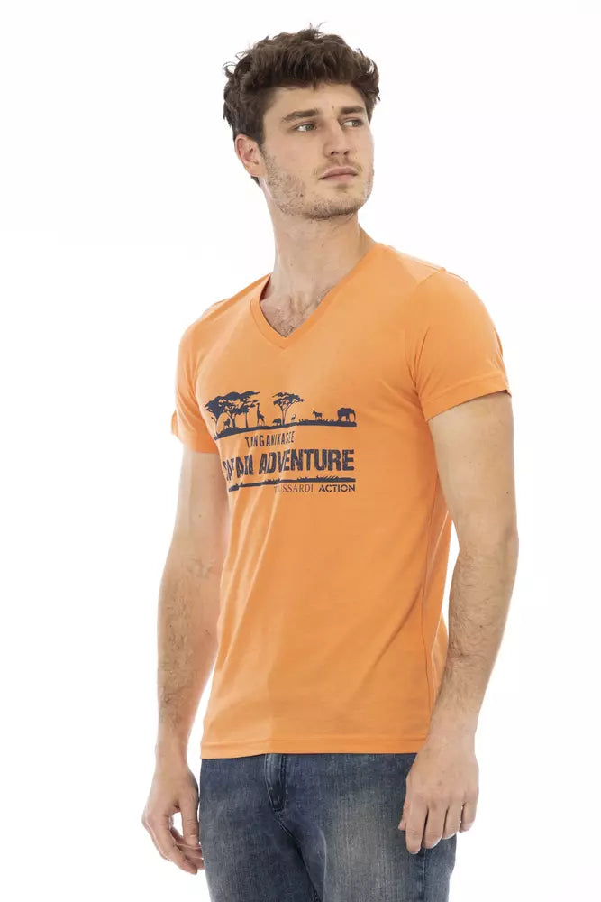 Orange Cotton Men's T-Shirt