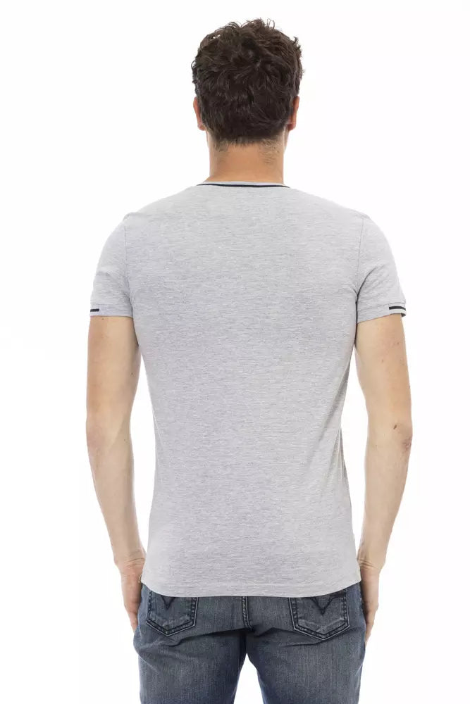 Gray Cotton Men's T-Shirt