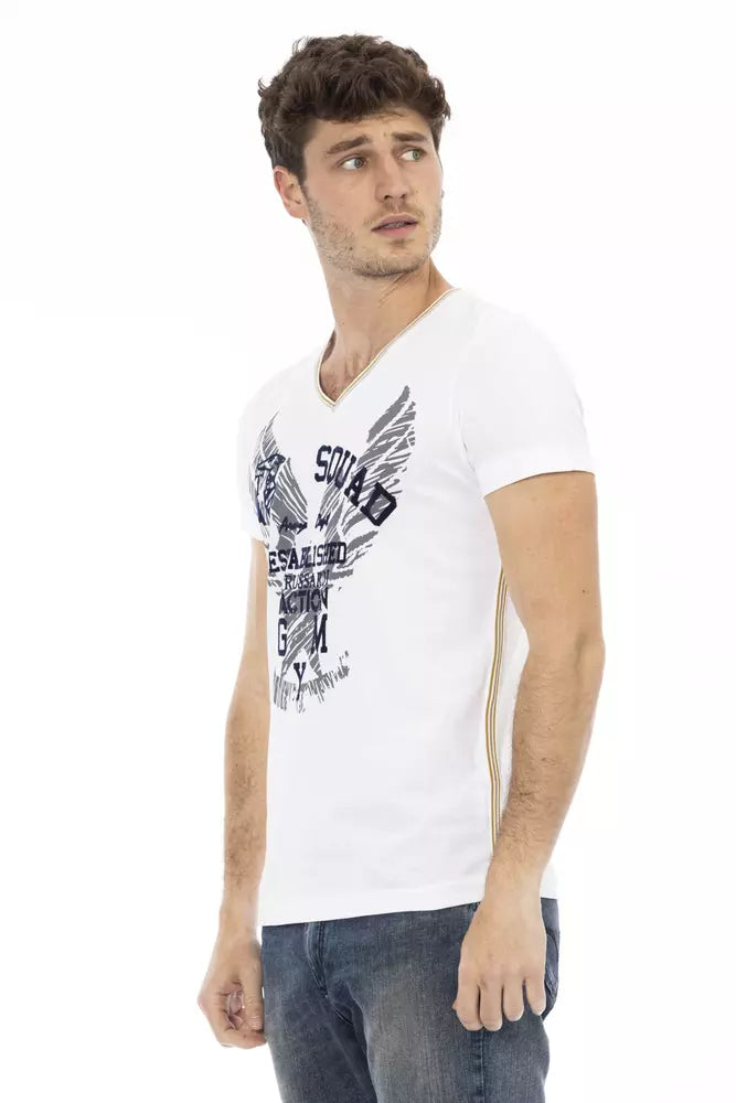 White Cotton Men's T-Shirt