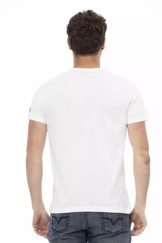 White Cotton Men's T-Shirt
