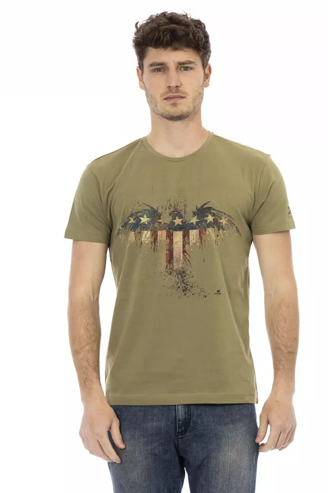 Green Cotton Men's T-Shirt