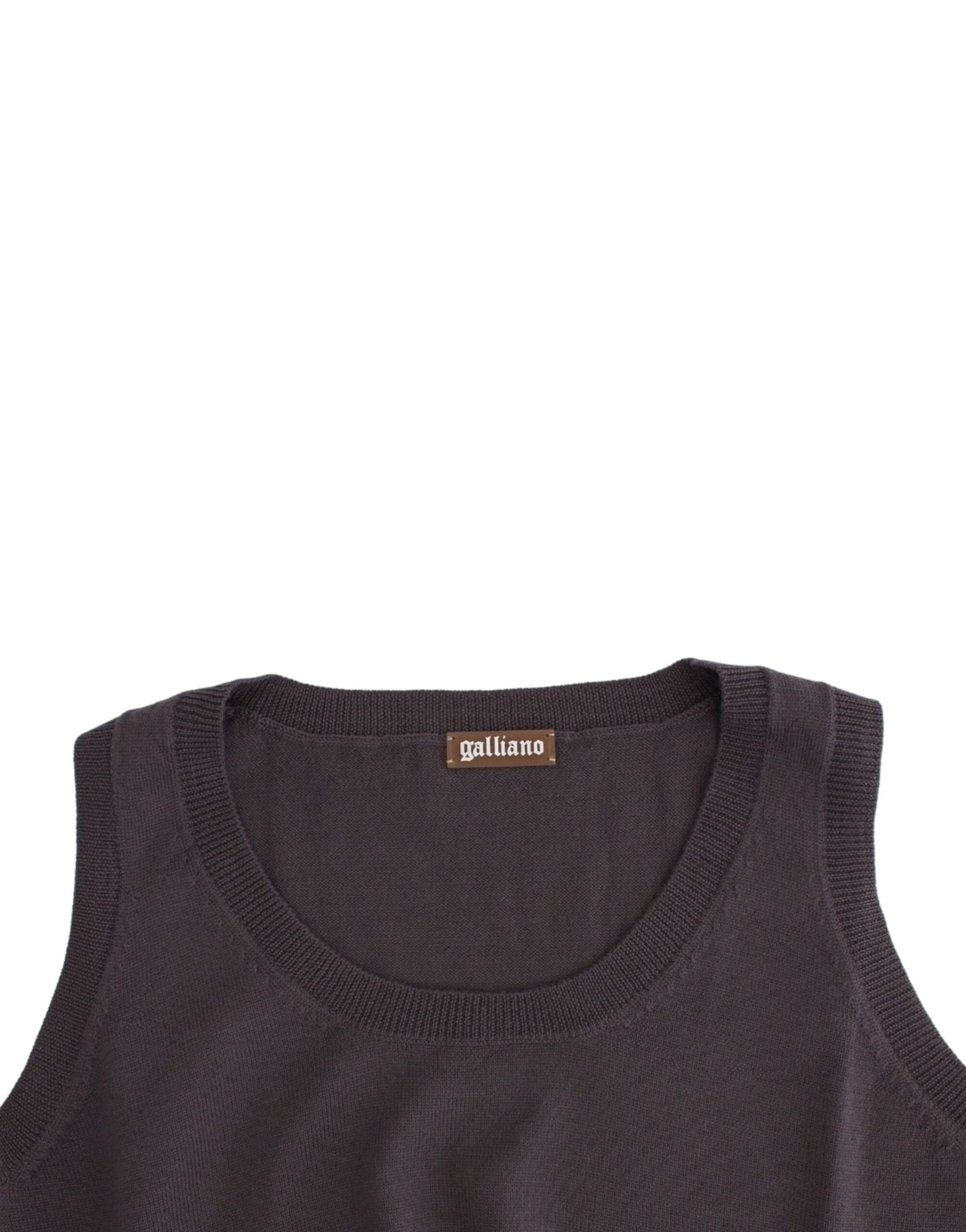 Brown knit tank top