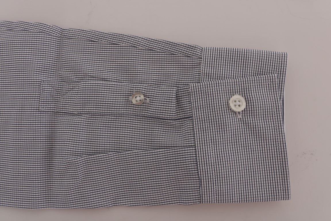 White Blue Check Casual Cotton Regular Fit Shirt