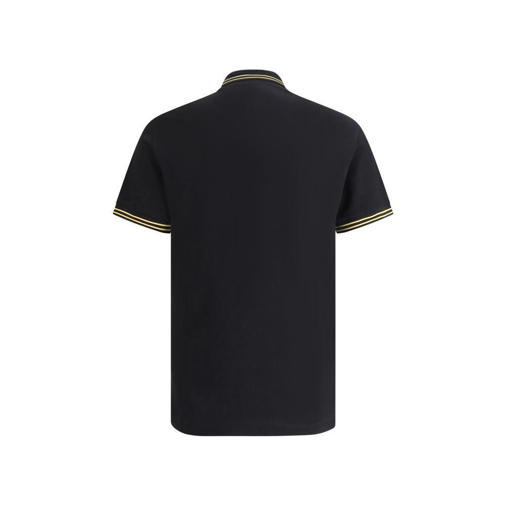 Versace – Polo en coton avec patch logo