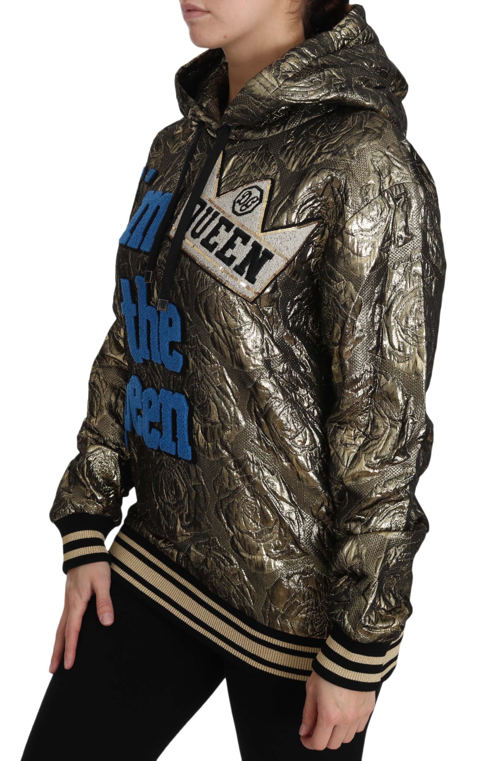 Im The Queen Jaquard Gold Sweatshirt Hoodie