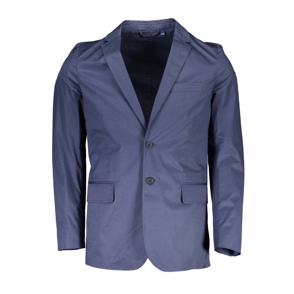 Blue Cotton Men's Jacket