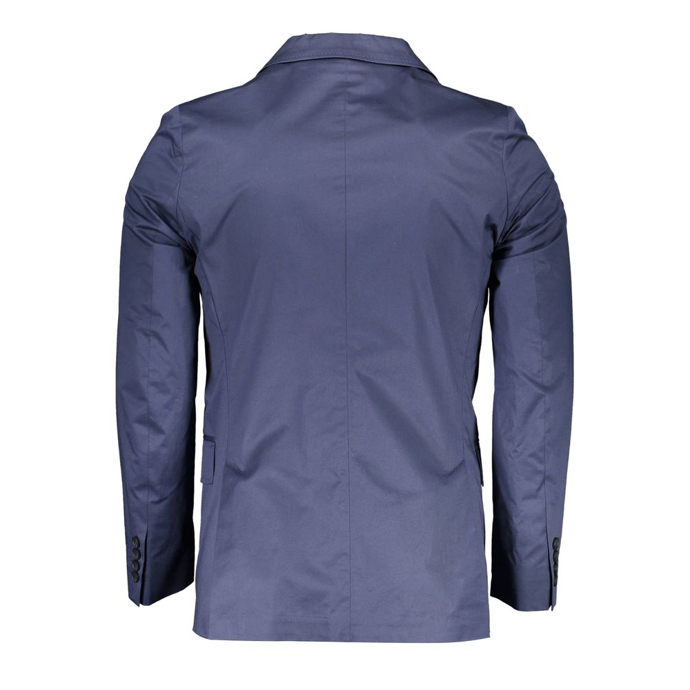 Blue Cotton Men's Jacket