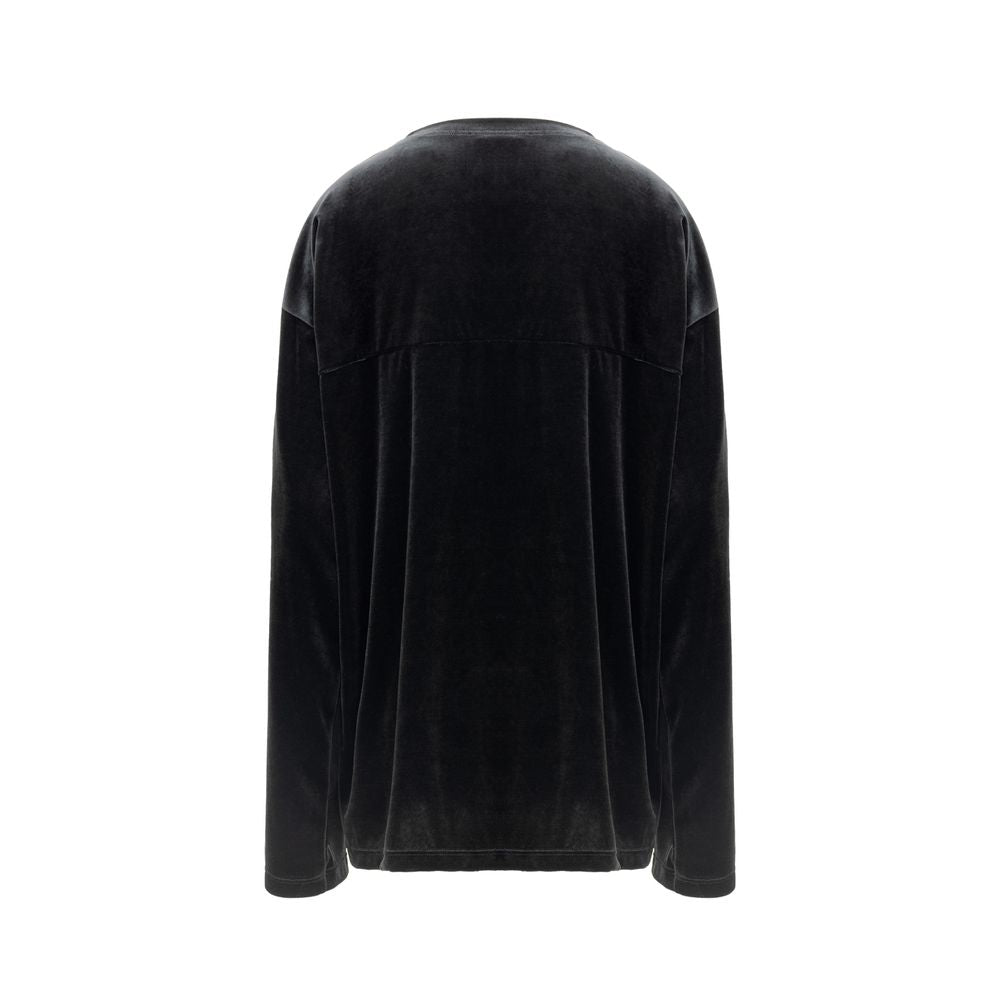 Black Synthetic Sweatshirt