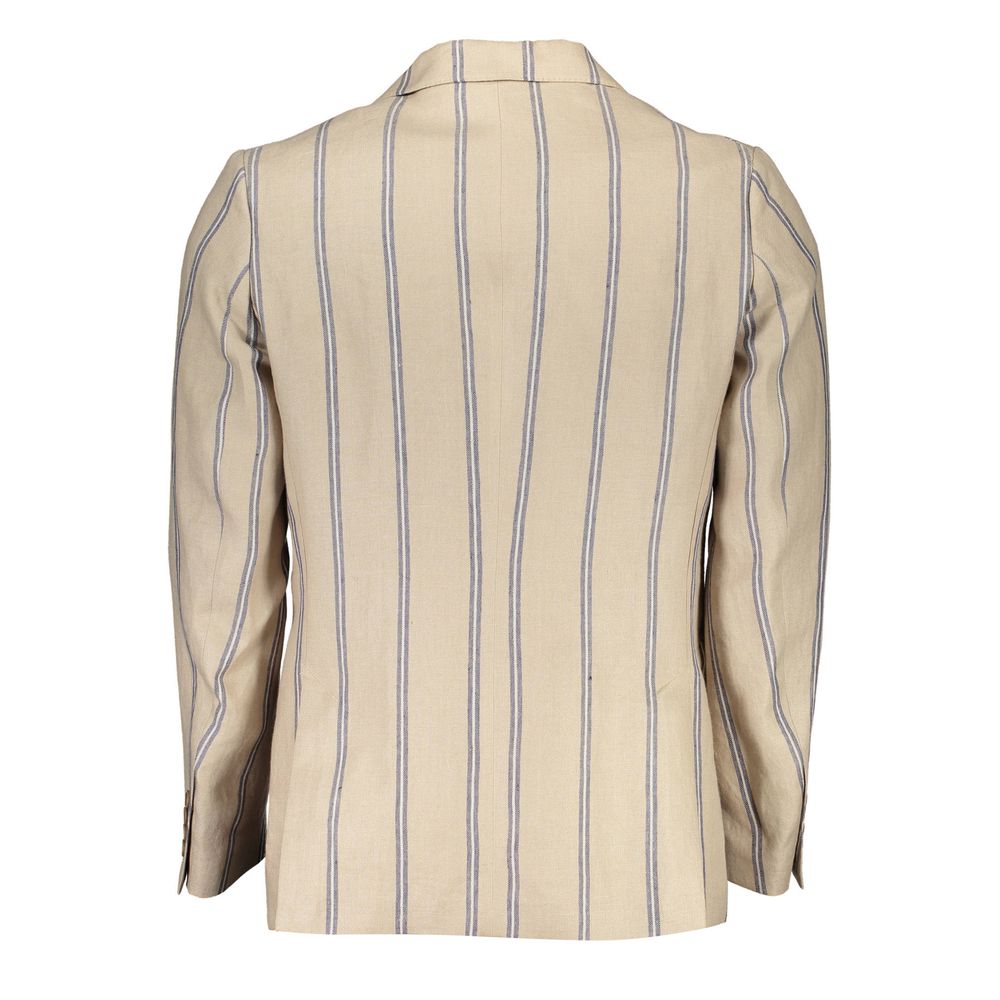 Beige Linen Men's Jacket