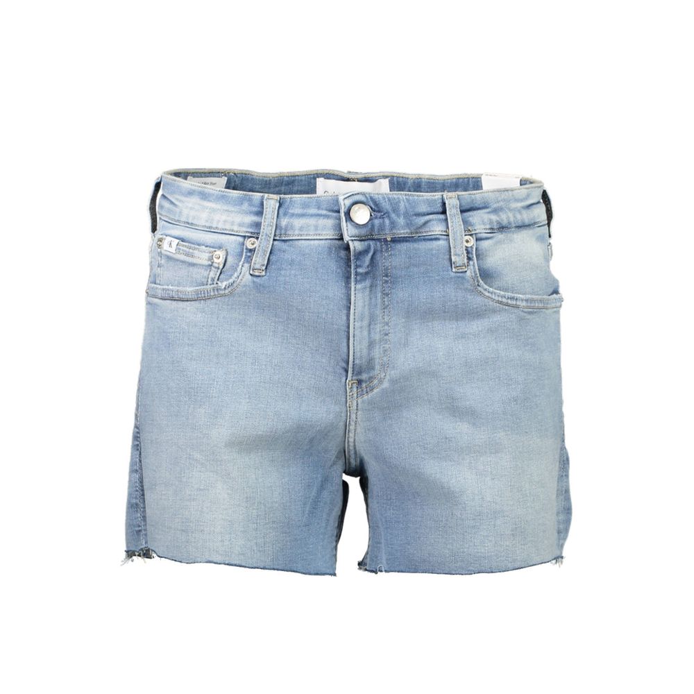 Blue Cotton Women's Shorts