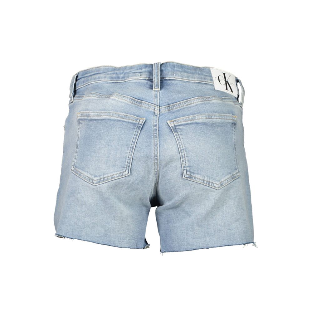 Blue Cotton Women's Shorts