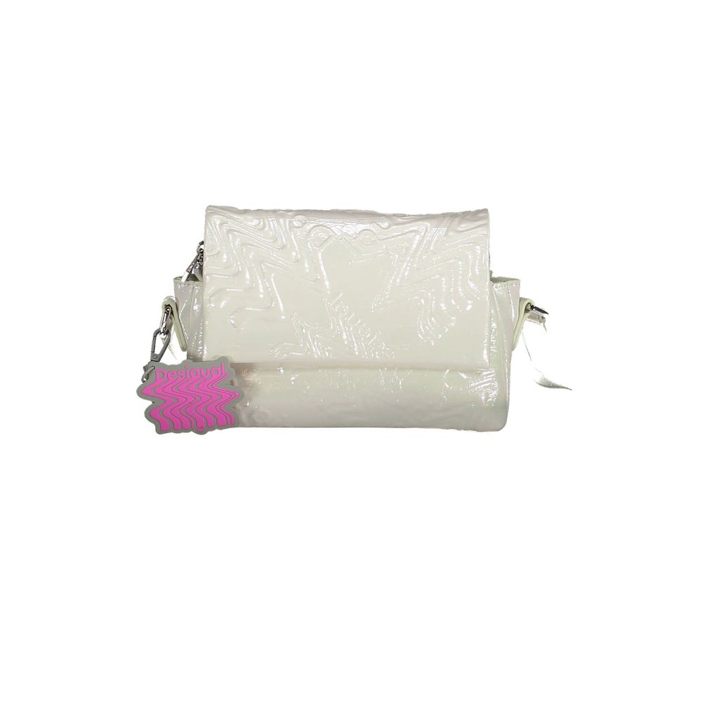 Bianco Polyurethane Women Shoulder Bag