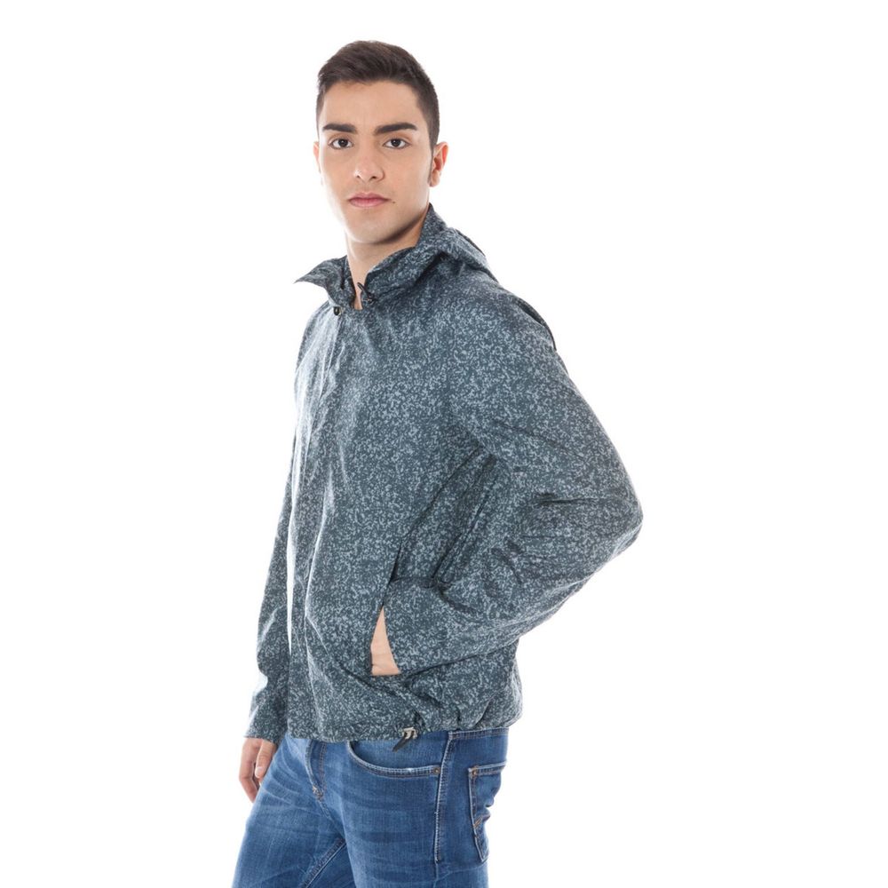 Grigio Polyamide Men's Jacket