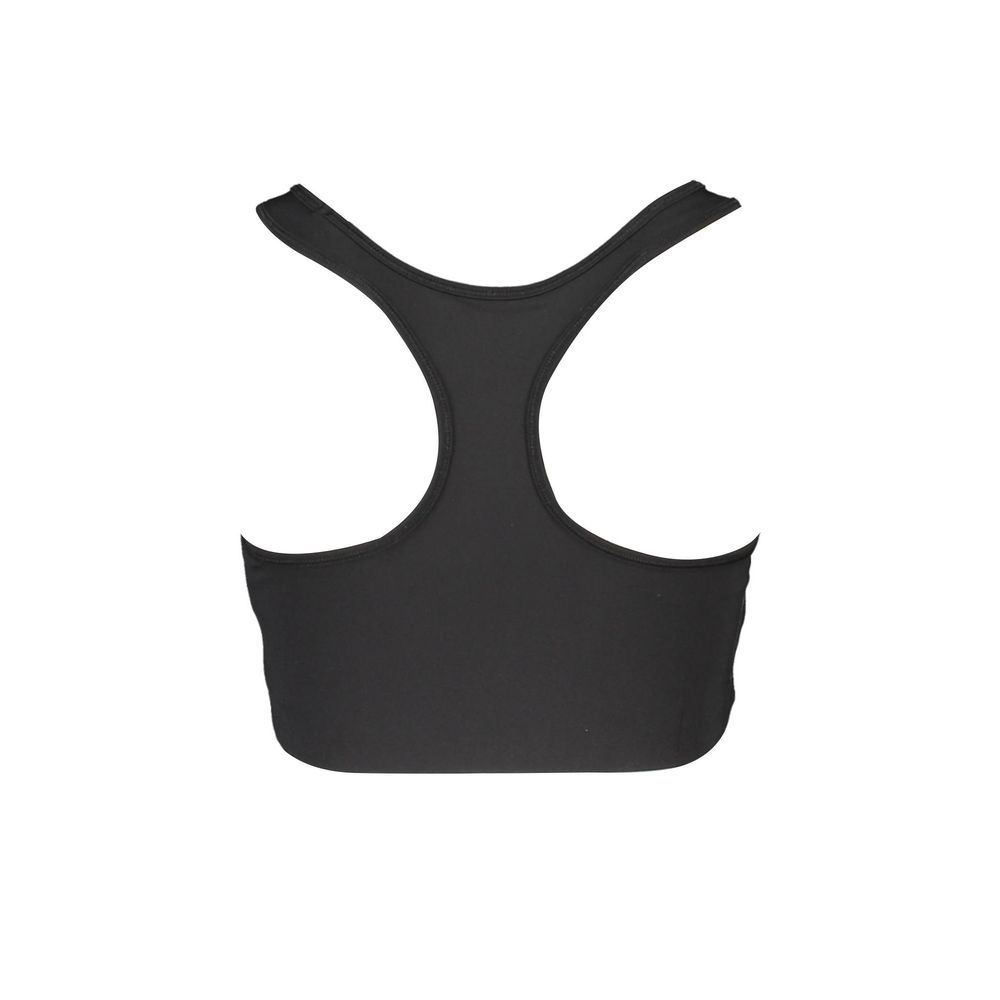 Black Polyester Women's Sports Bra