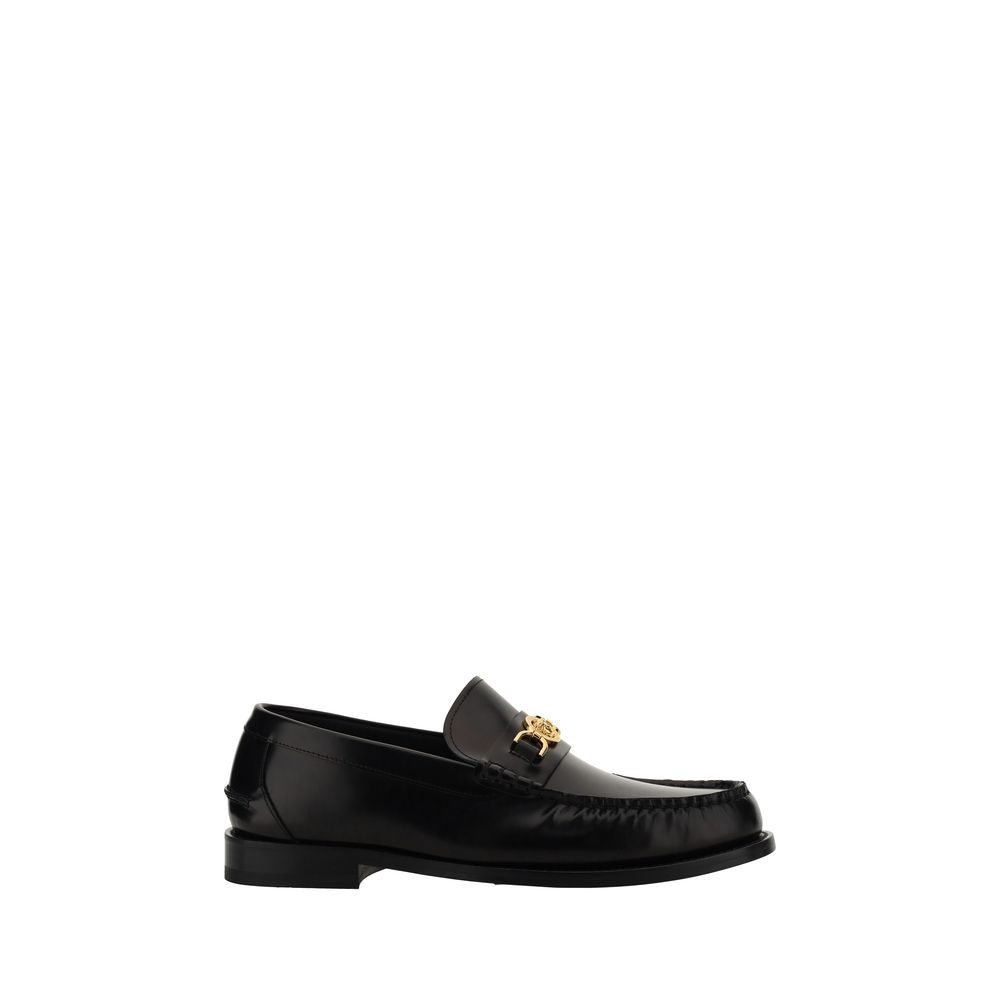 Versace – Mocassins en cuir avec plaque Medusa