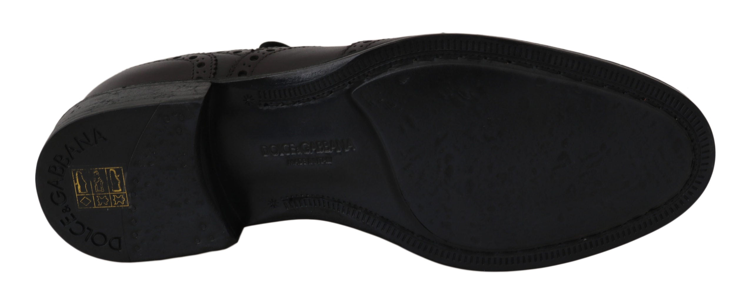 Black Leather Wingtip Oxford Dress Shoes