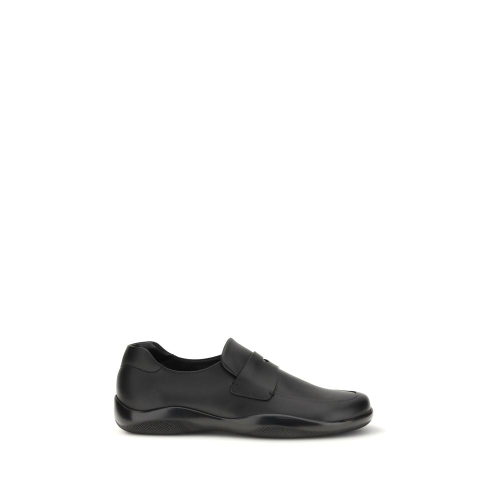 Prada – Mocassins Toblach en cuir avec semelle gomme