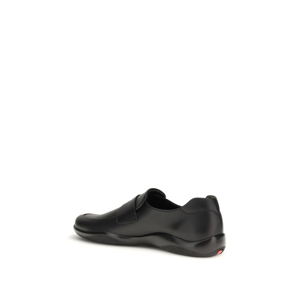 Prada – Mocassins Toblach en cuir avec semelle gomme